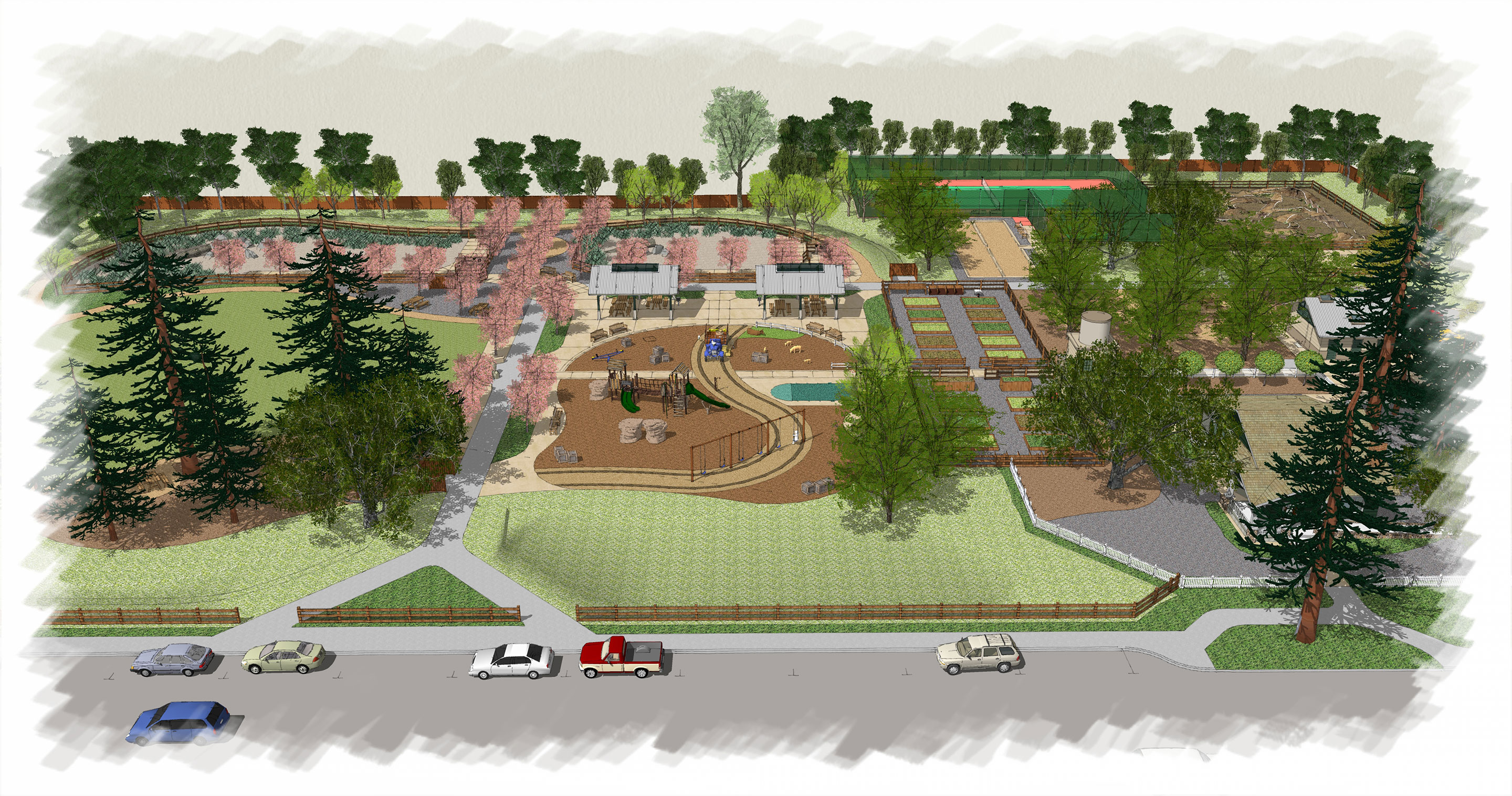 Chanticleer Community Park and Historic Preservation Landscape Design