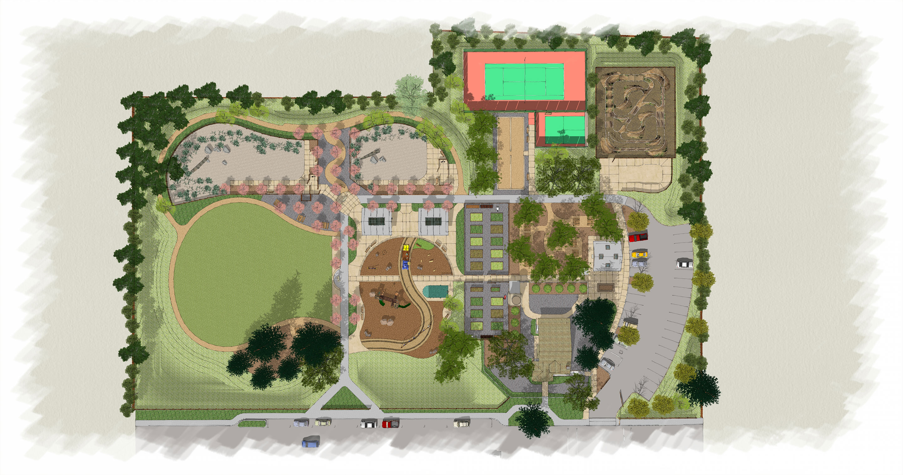 Chanticleer Community Park and Historic Preservation Landscape Design